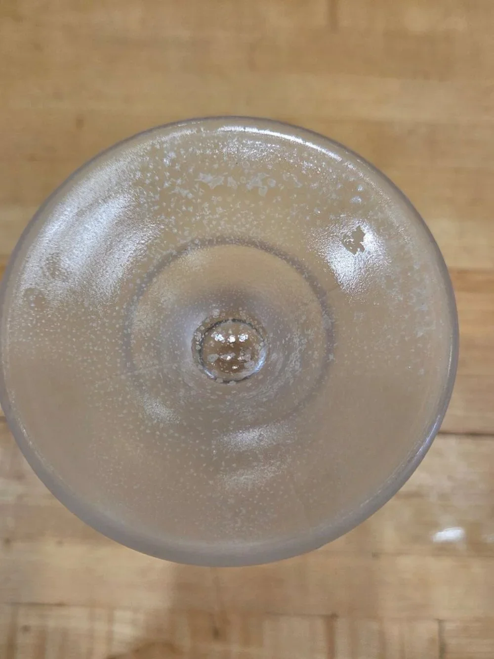 Vintage Indiana Glass Satin Frosted Hobnail Footed Tumbler Vase 8 in